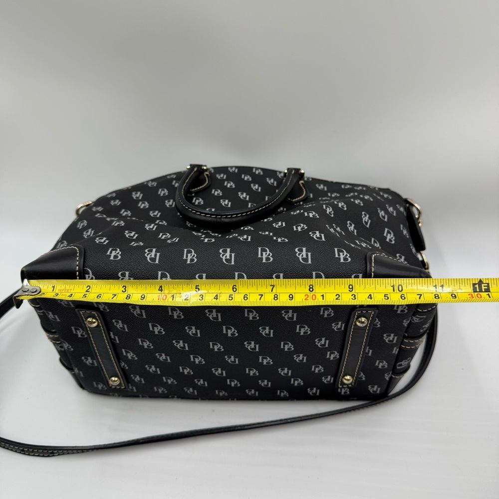 Dooney & Bourke Black and White Monogram Satchel - Picture 9 of 10